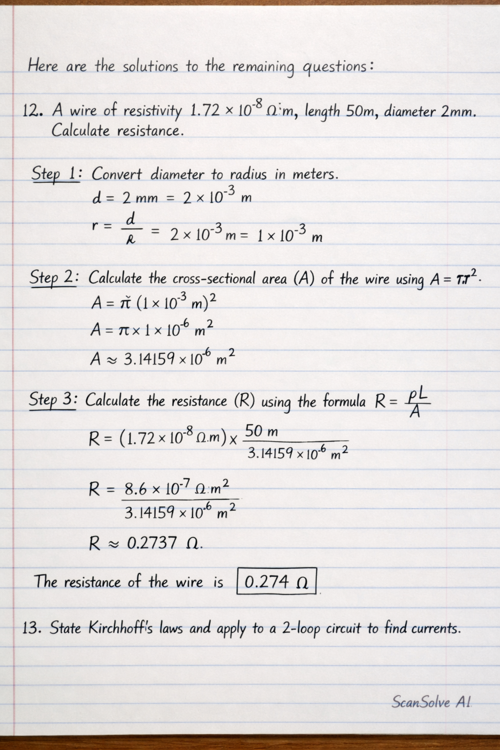 Handwritten step-by-step solution preview
