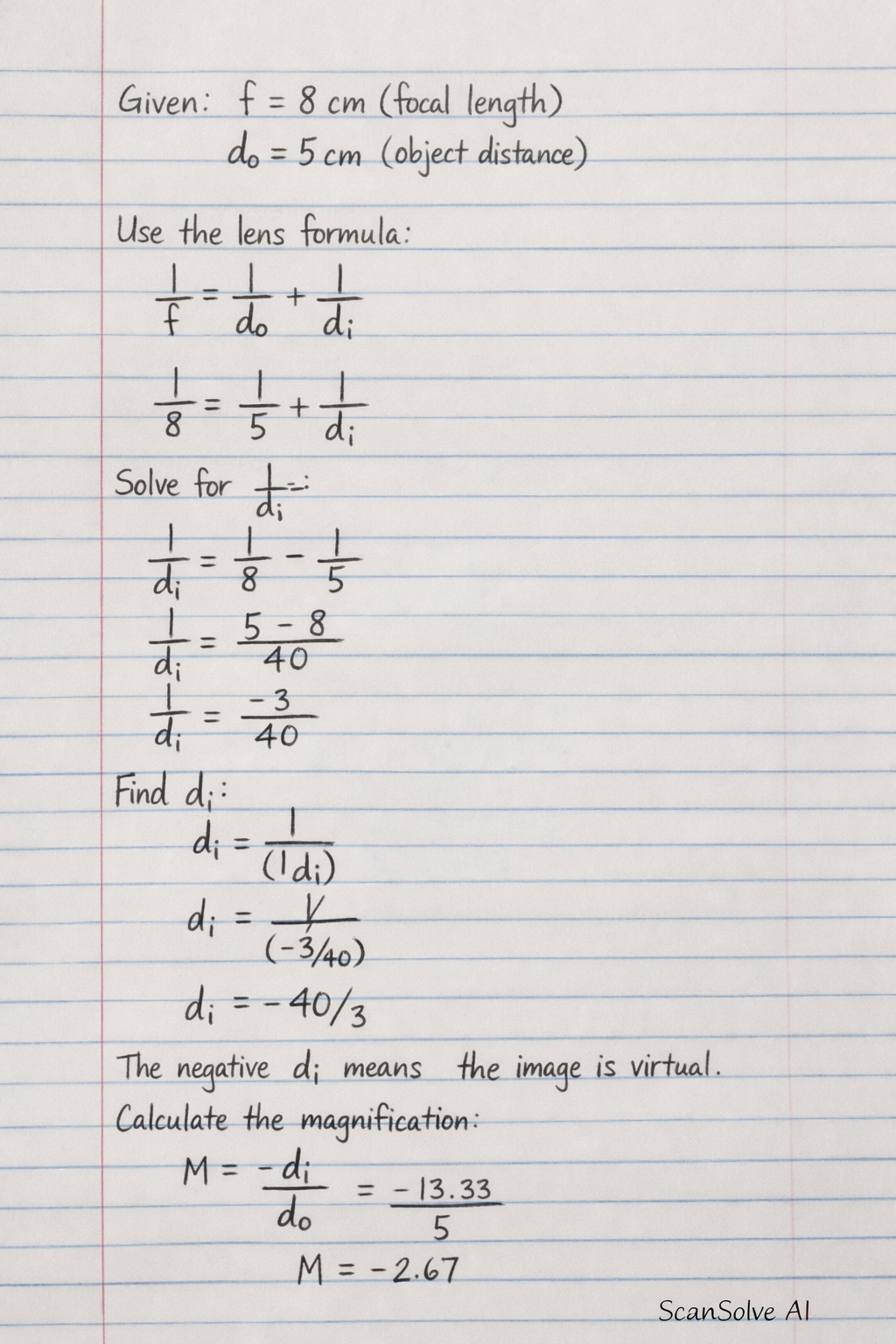 Handwritten step-by-step solution preview