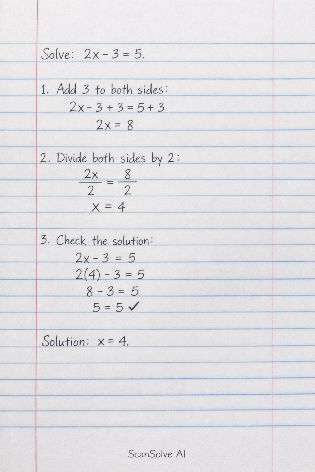 Handwritten step-by-step solution preview