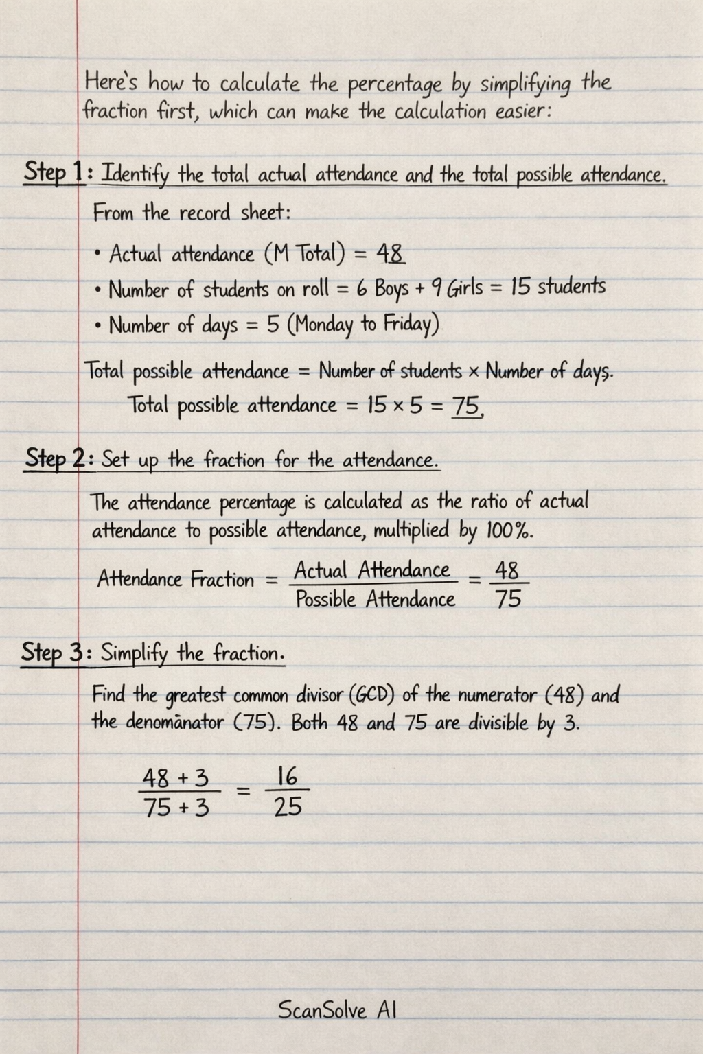 Handwritten step-by-step solution preview