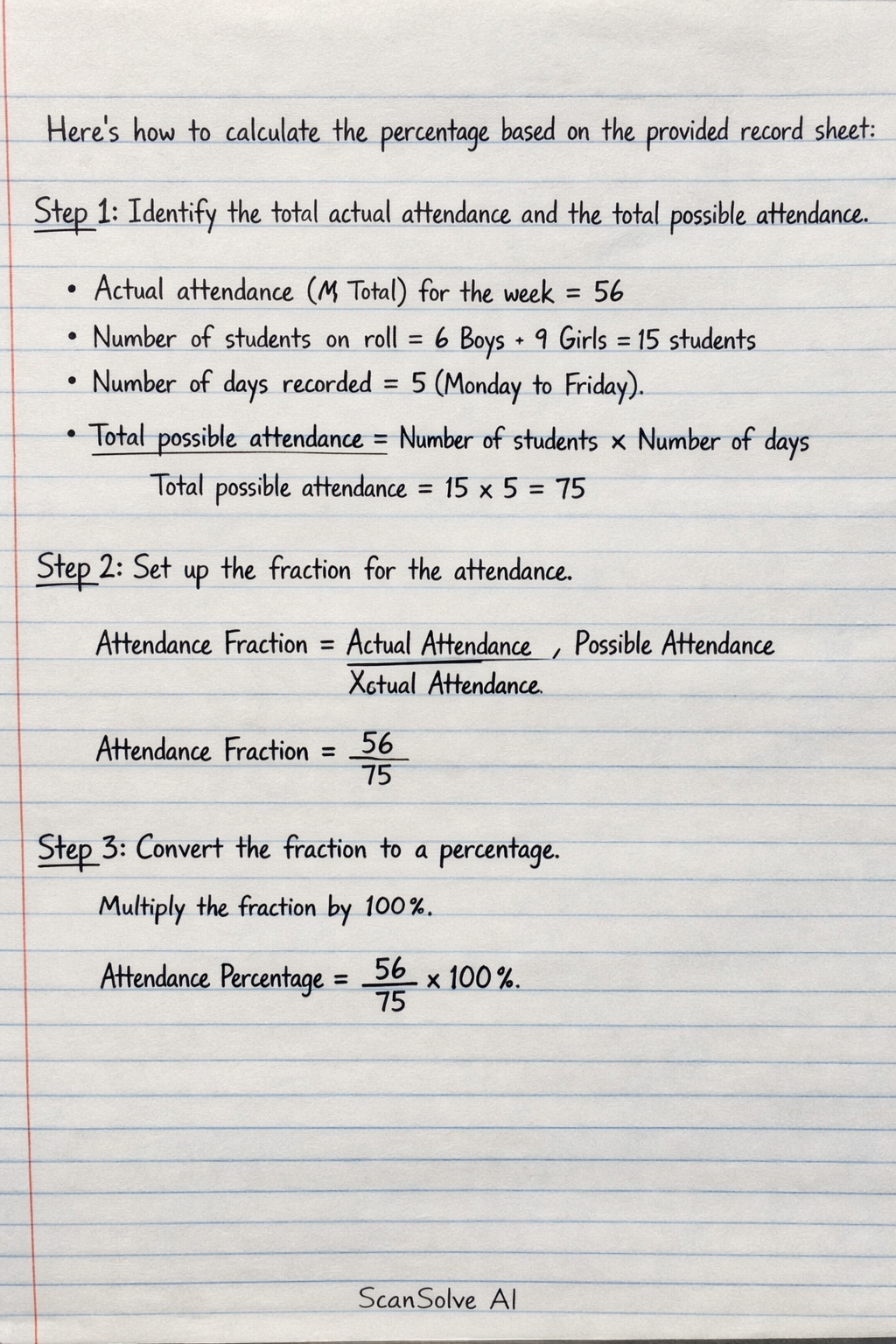 Handwritten step-by-step solution preview