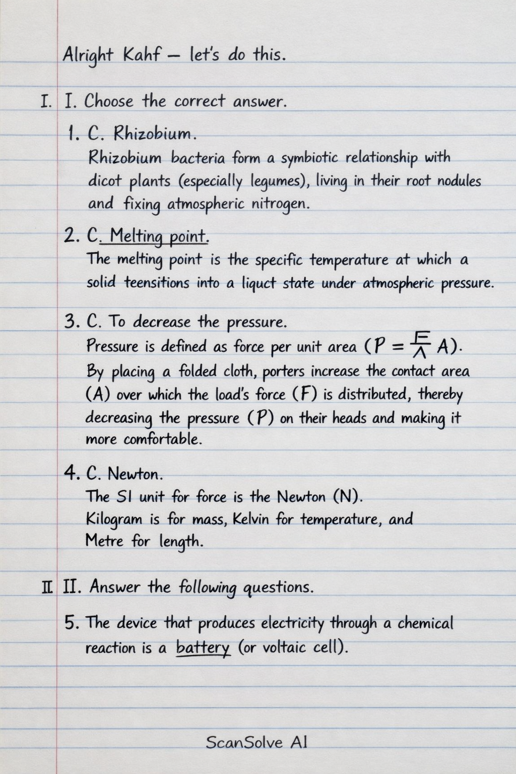 Handwritten step-by-step solution preview