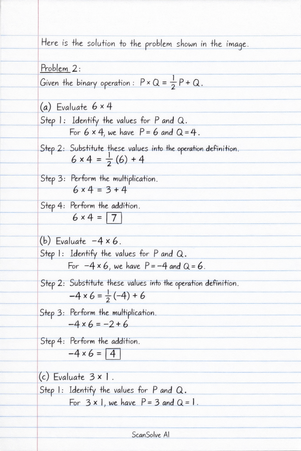 Handwritten step-by-step solution preview