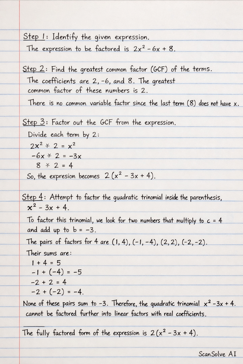 Handwritten step-by-step solution preview