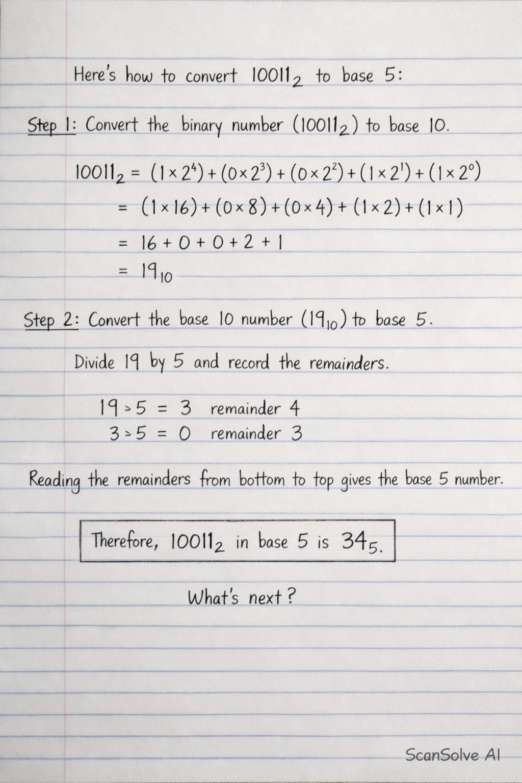 Handwritten step-by-step solution preview