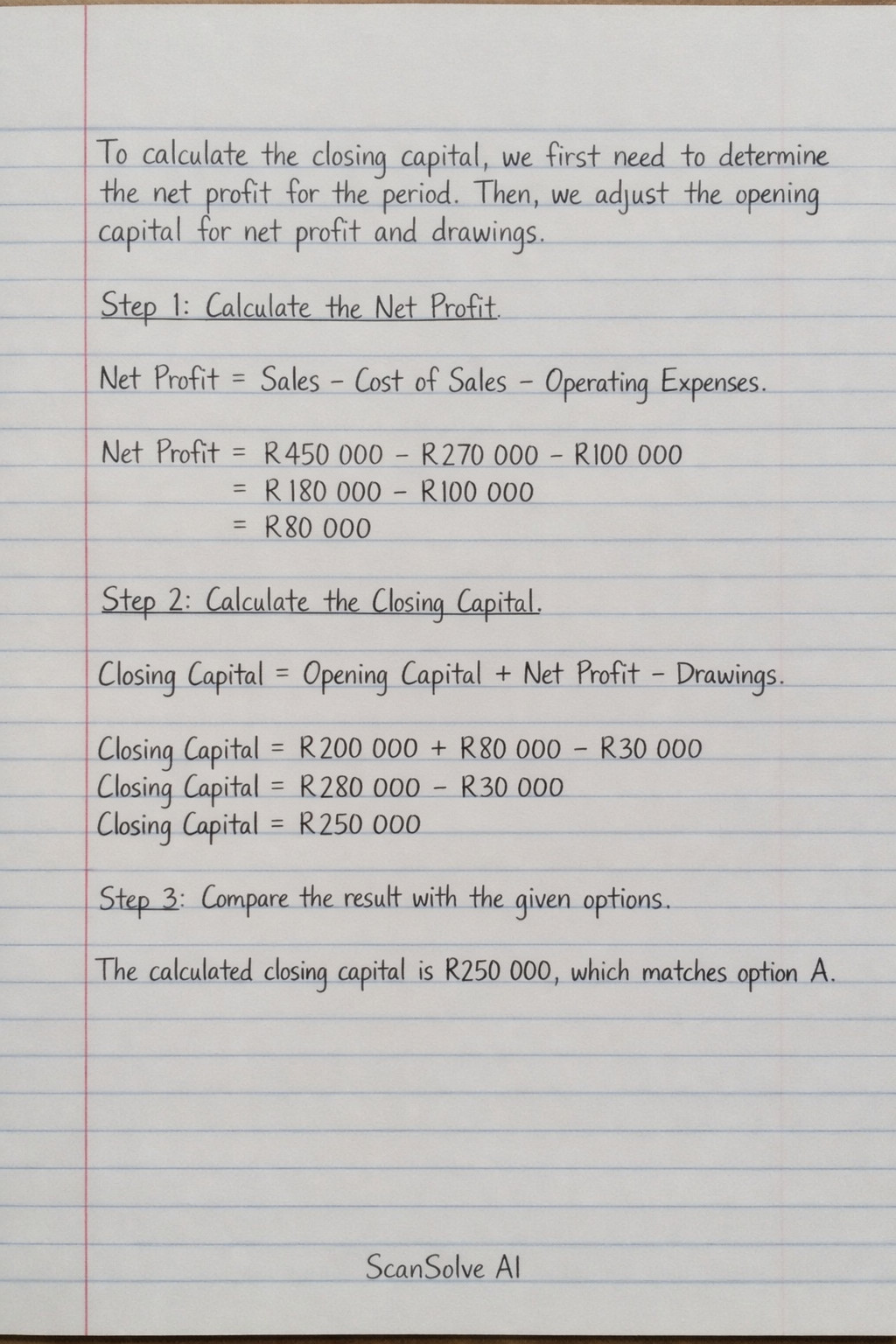 Handwritten step-by-step solution preview