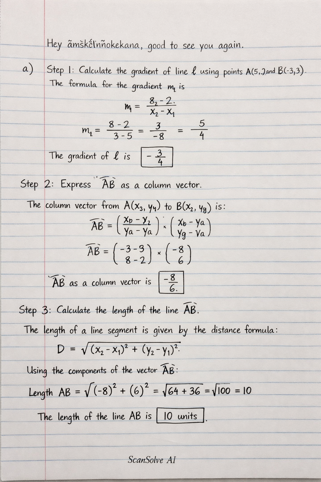Handwritten step-by-step solution preview