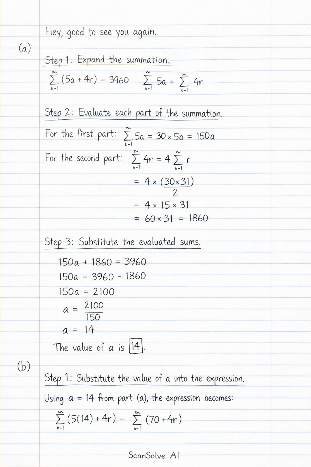 Handwritten step-by-step solution preview