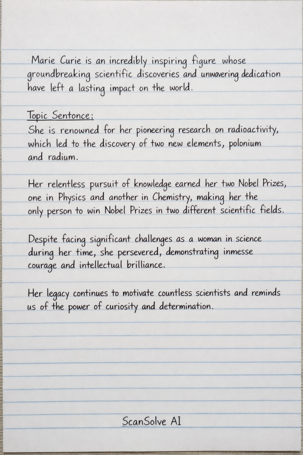 Handwritten step-by-step solution preview