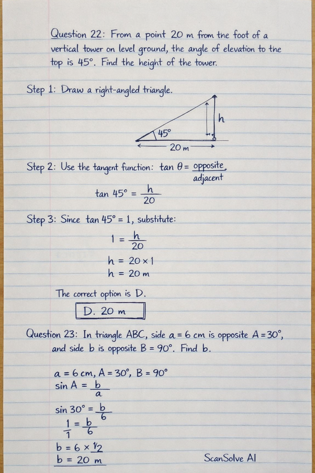 Handwritten step-by-step solution preview