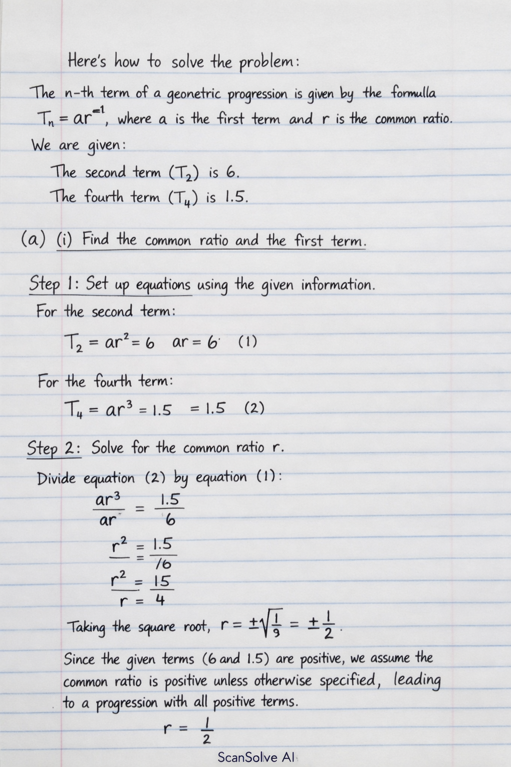 Handwritten step-by-step solution preview