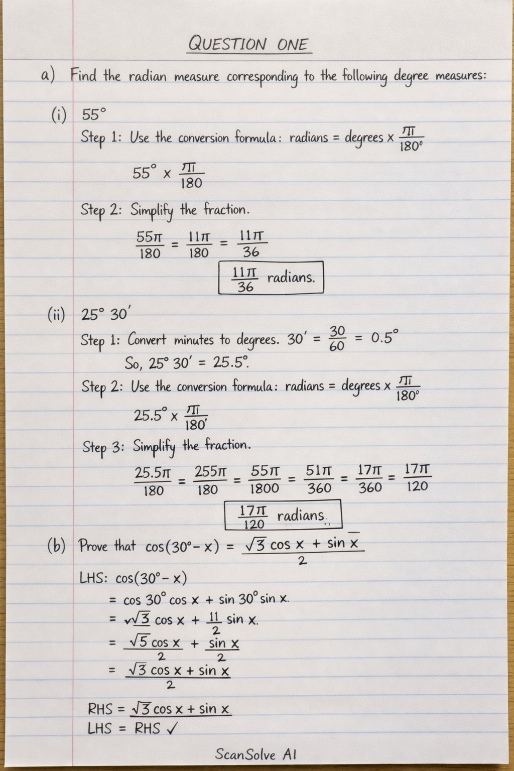 Handwritten step-by-step solution preview