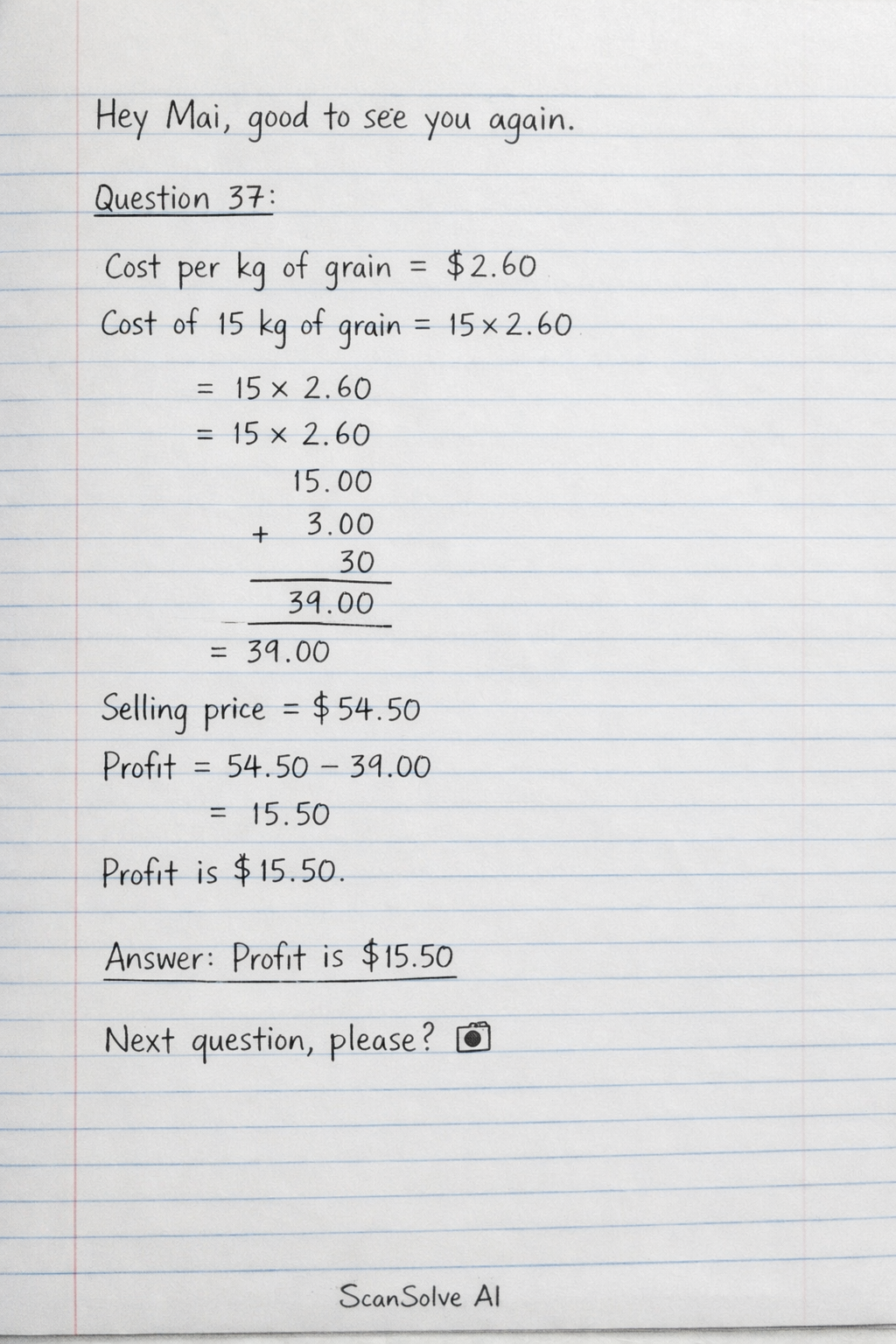 Handwritten step-by-step solution preview
