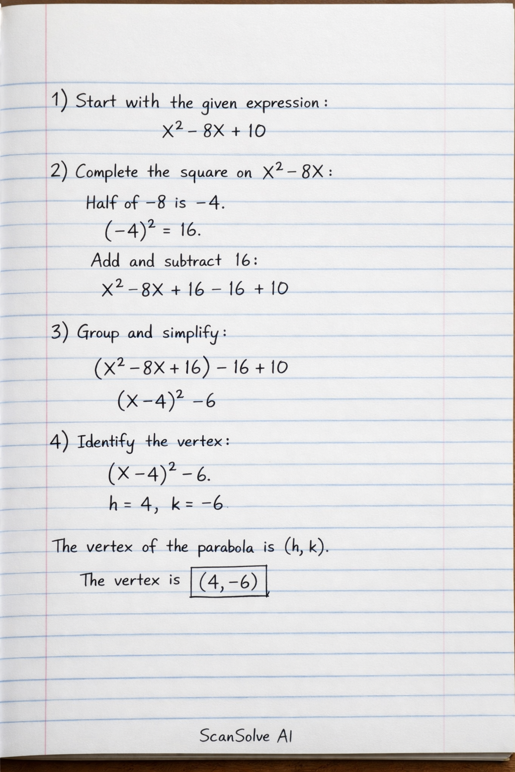 Handwritten step-by-step solution preview