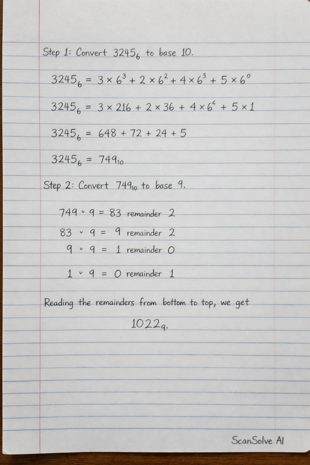 Handwritten step-by-step solution preview