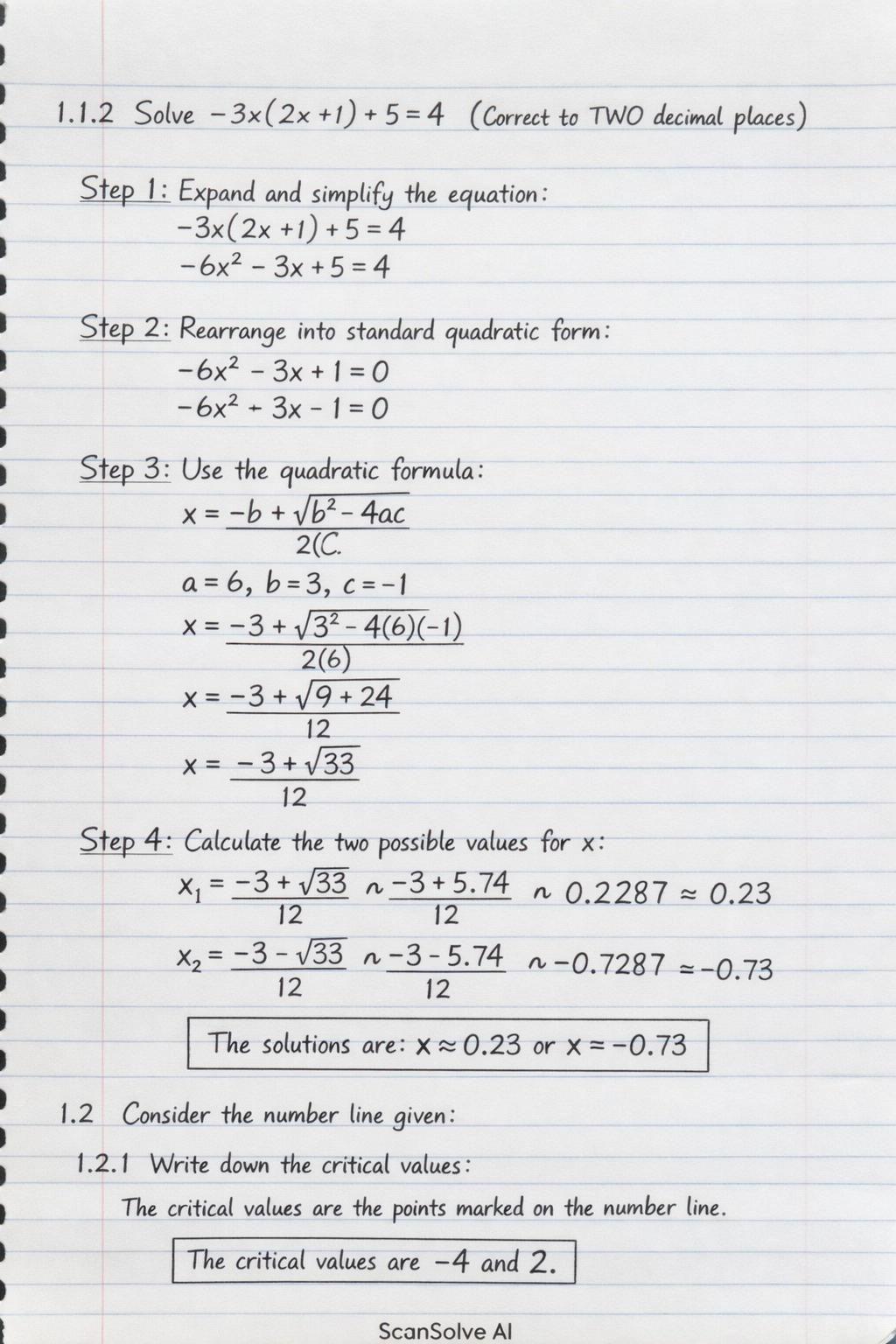 Handwritten step-by-step solution preview