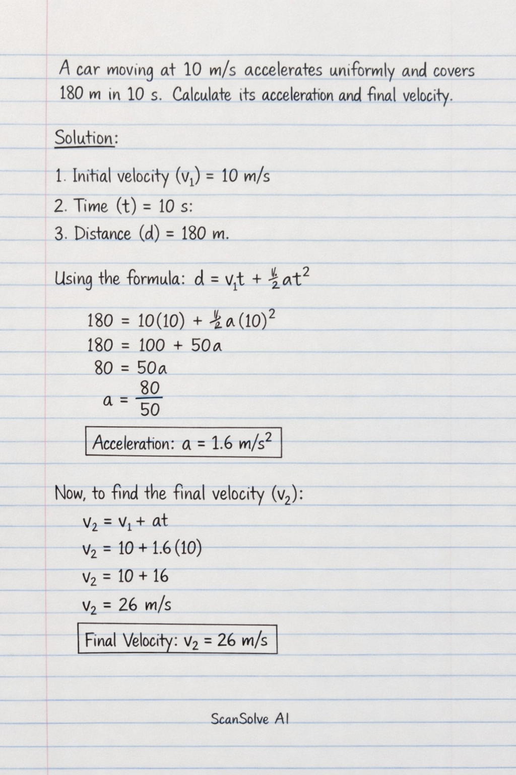 Handwritten step-by-step solution preview