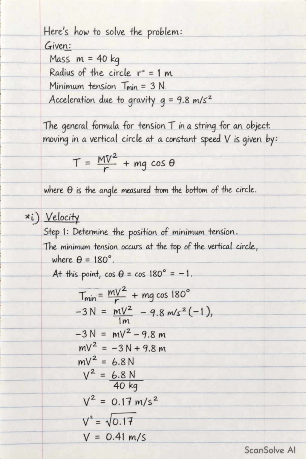 Handwritten step-by-step solution preview