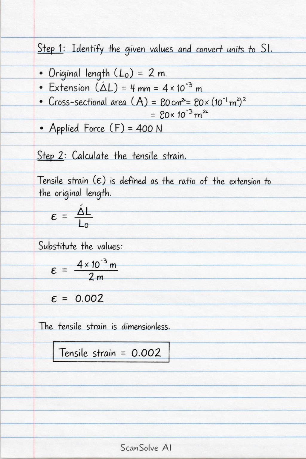 Handwritten step-by-step solution preview