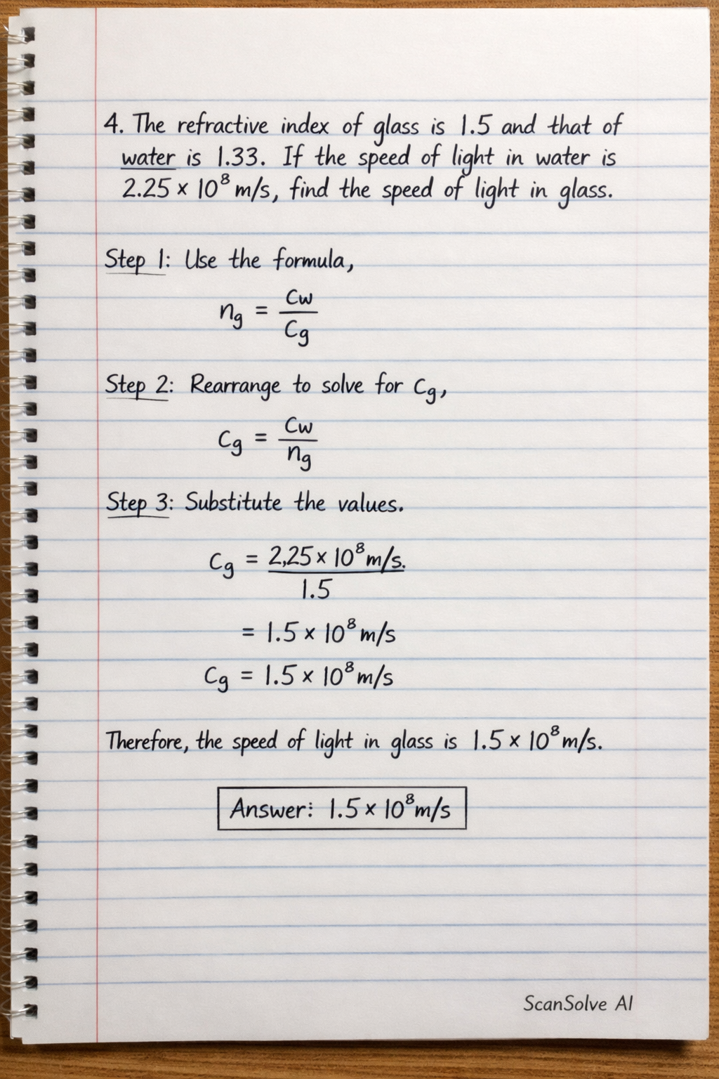 Handwritten step-by-step solution preview