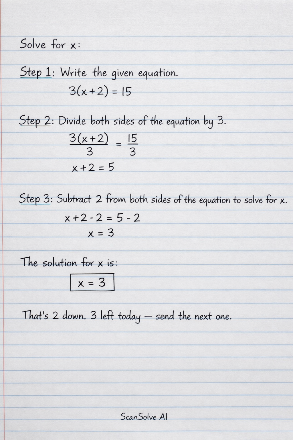 Handwritten step-by-step solution preview