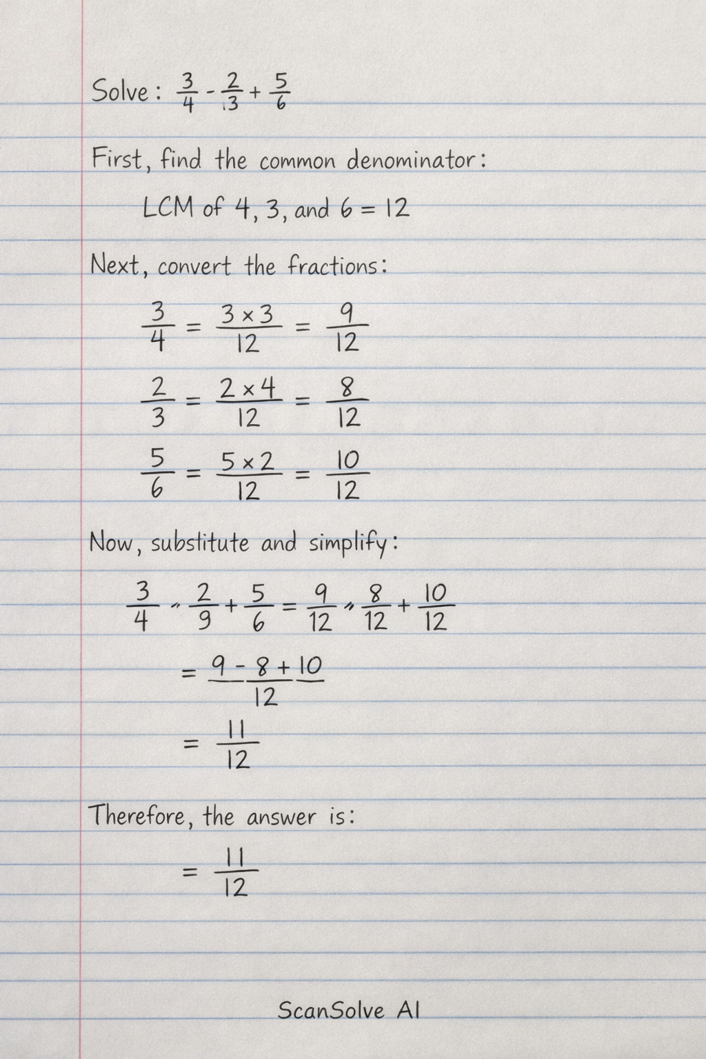 Handwritten step-by-step solution preview