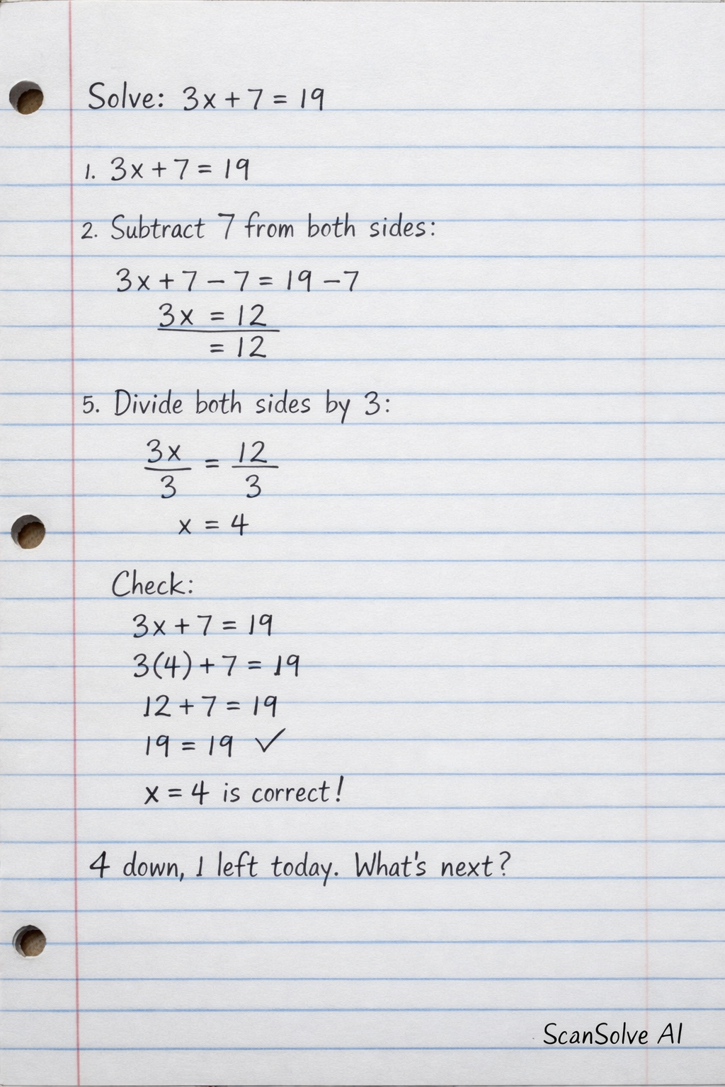 Handwritten step-by-step solution preview