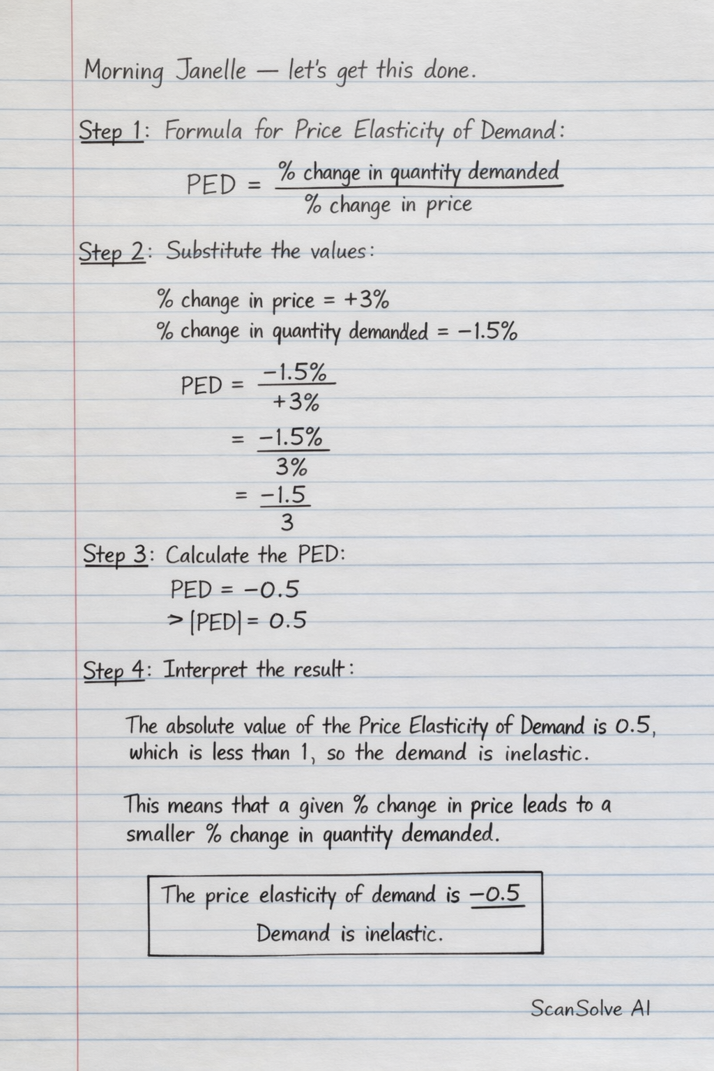 Handwritten step-by-step solution preview