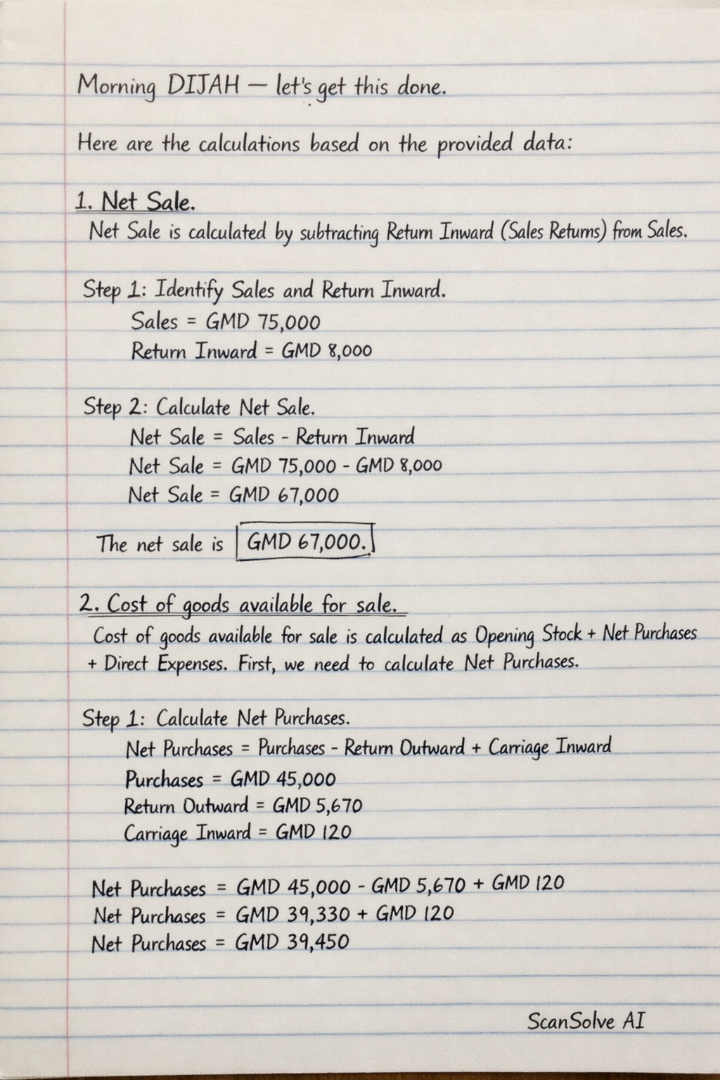 Handwritten step-by-step solution preview