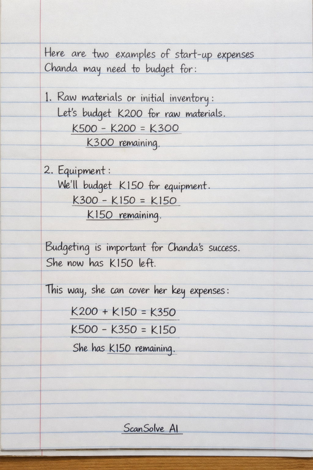 Handwritten step-by-step solution preview