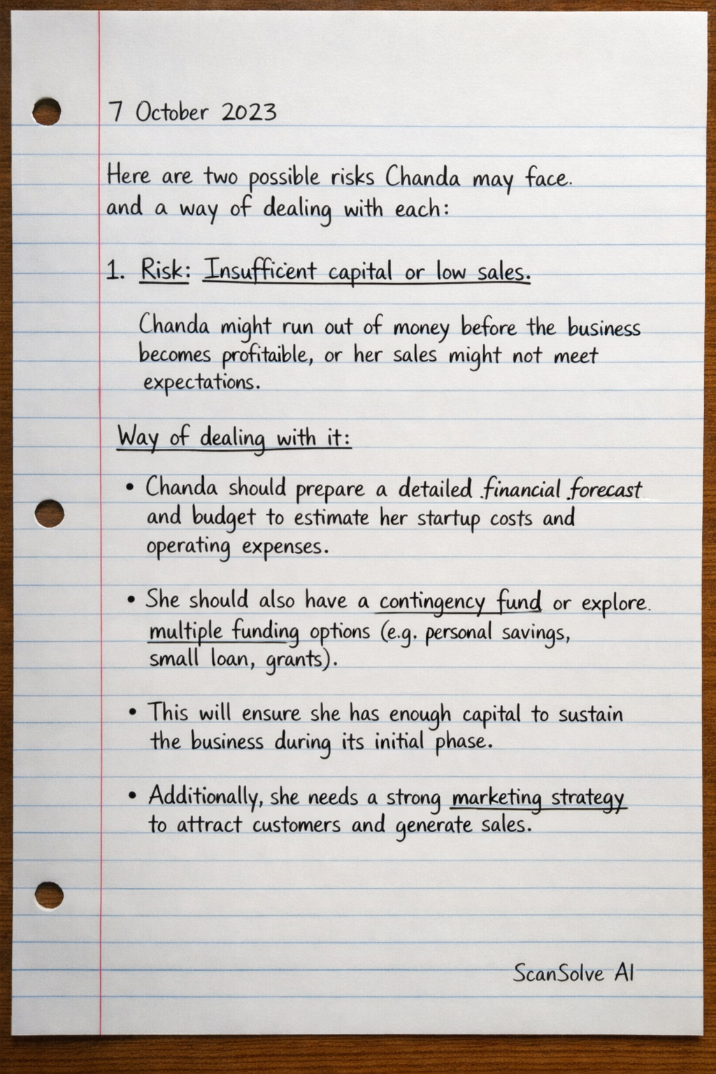 Handwritten step-by-step solution preview
