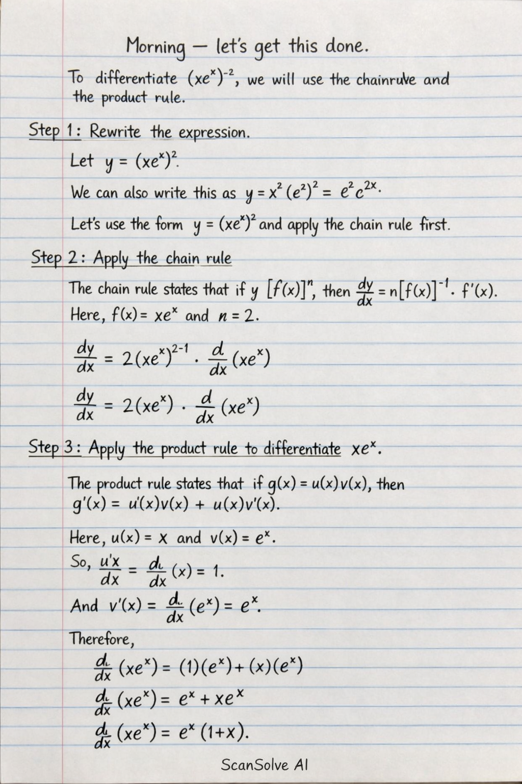Handwritten step-by-step solution preview
