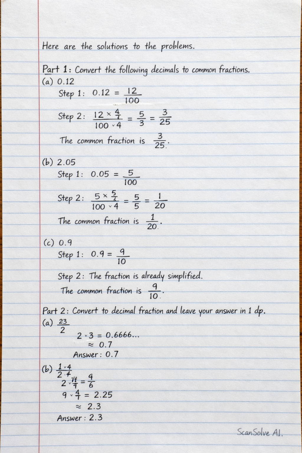 Handwritten step-by-step solution preview
