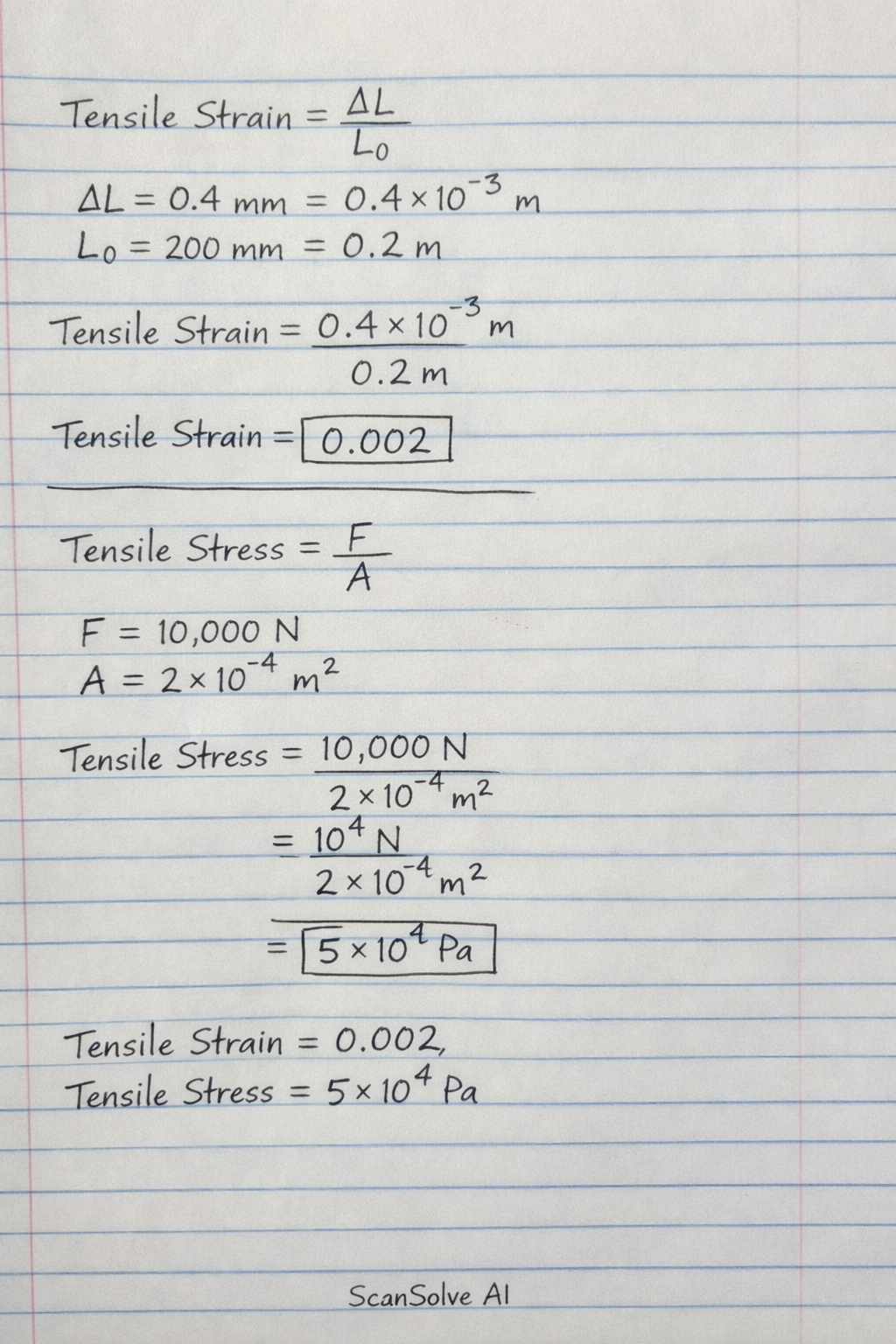 Handwritten step-by-step solution preview