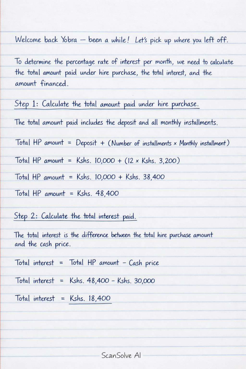Handwritten step-by-step solution preview