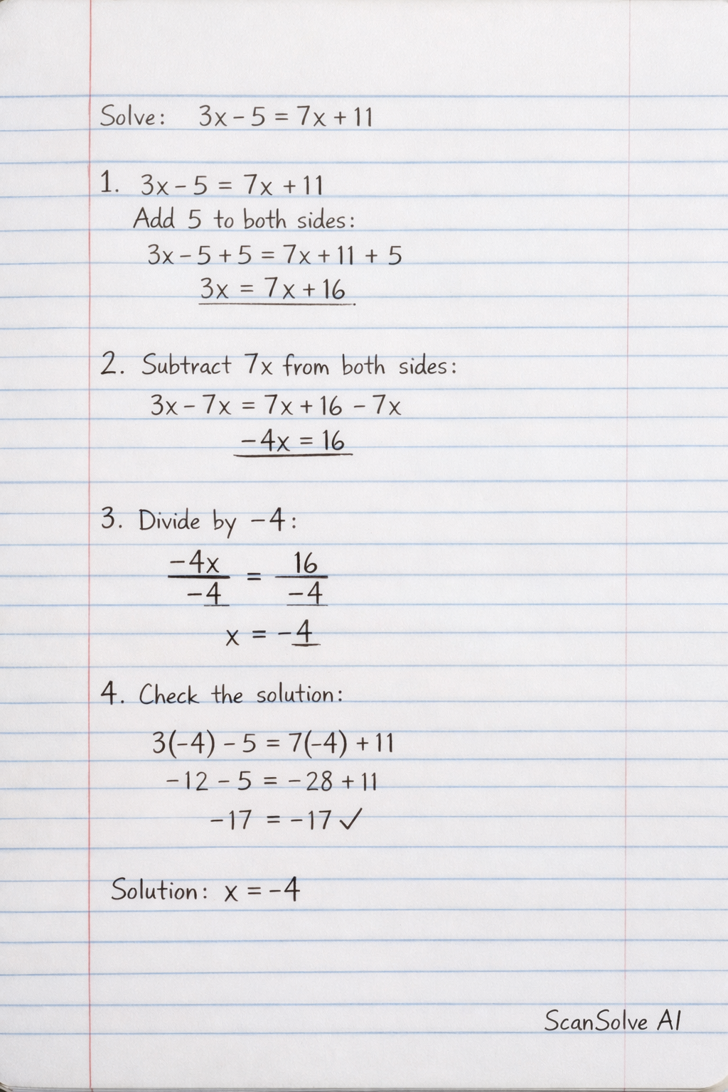 Handwritten step-by-step solution preview