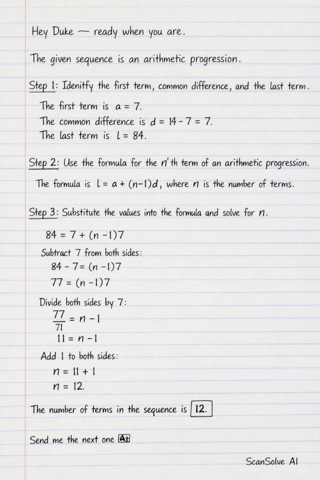 Handwritten step-by-step solution preview