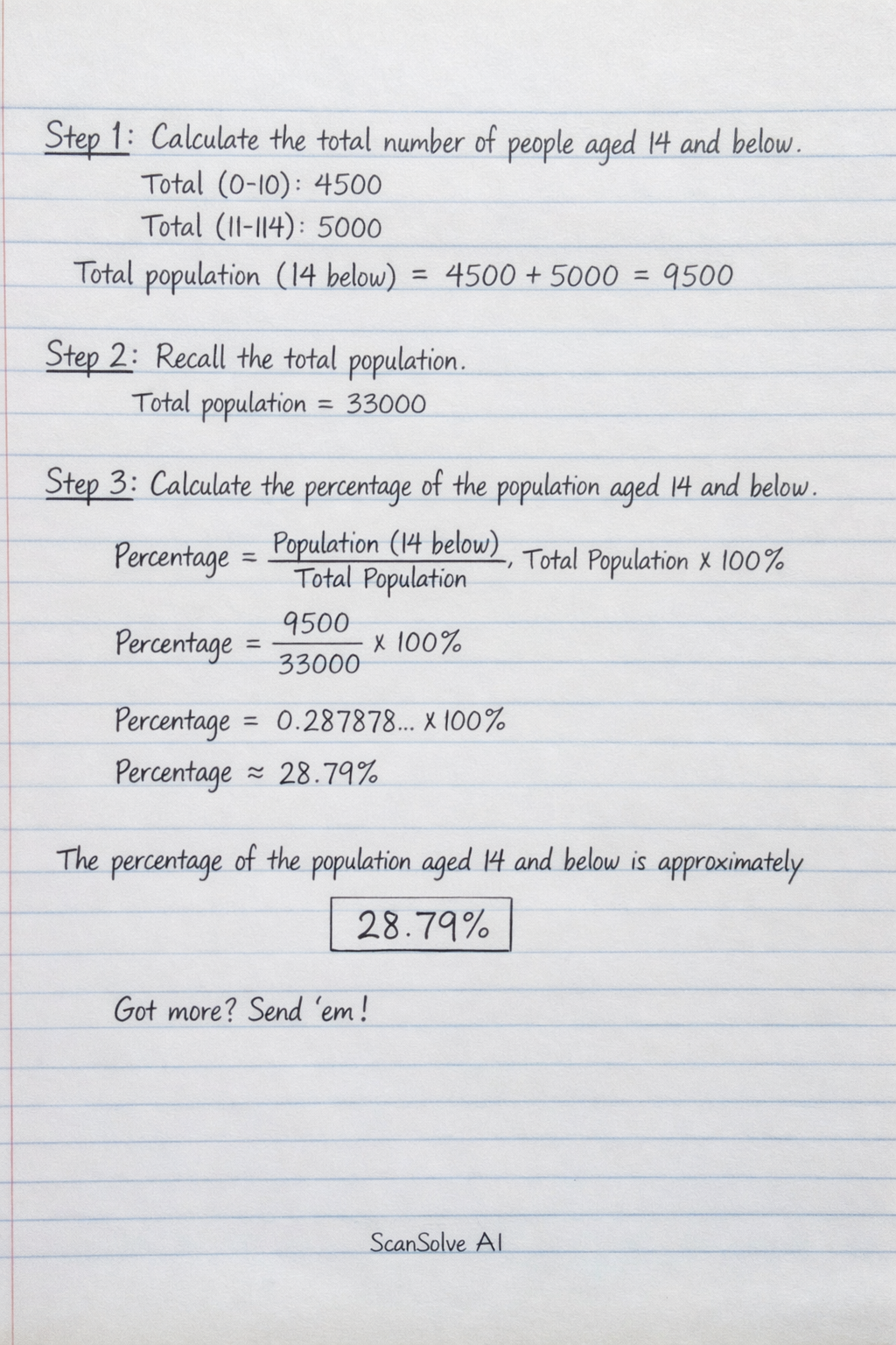 Handwritten step-by-step solution preview