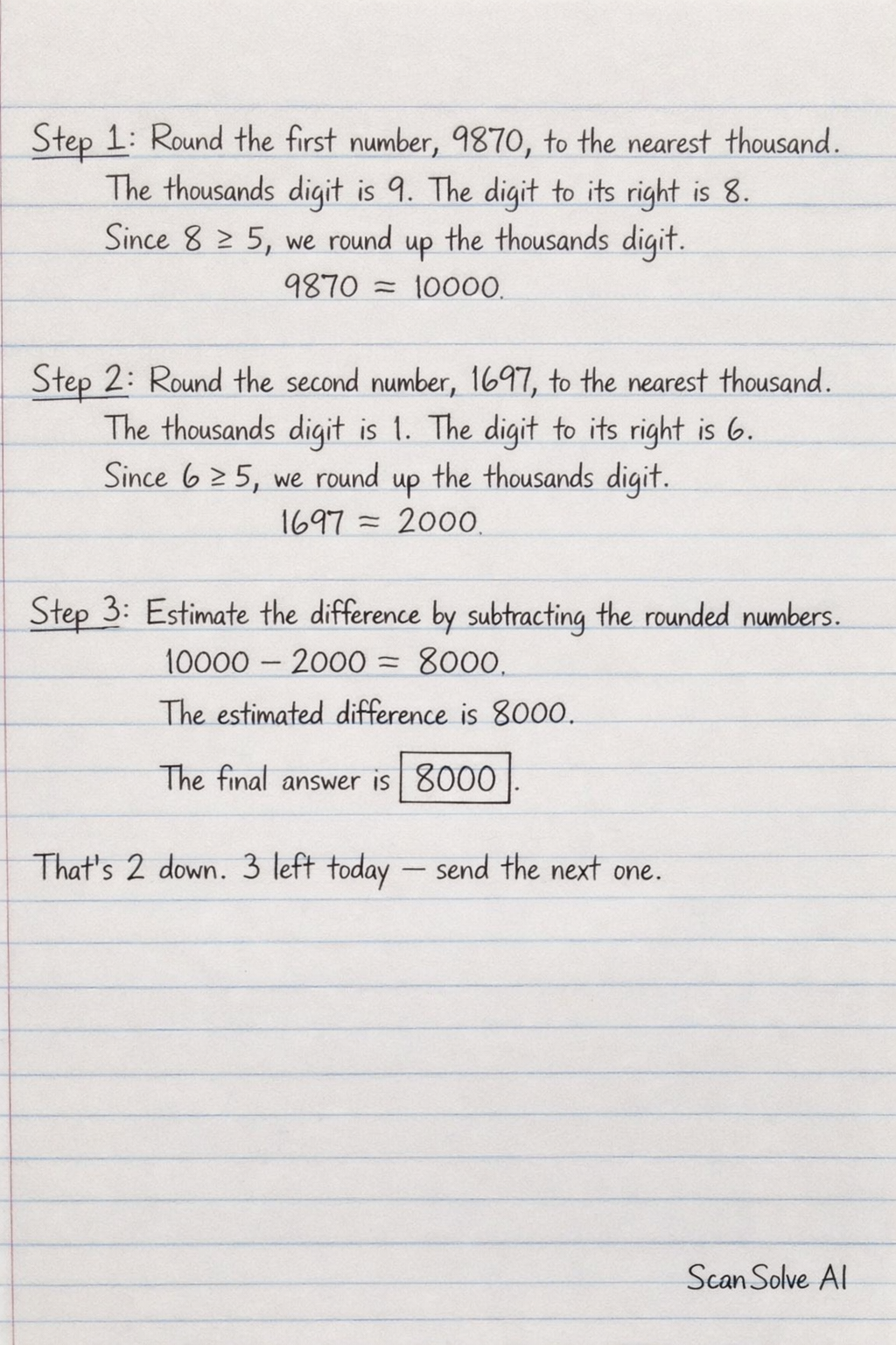 Handwritten step-by-step solution preview