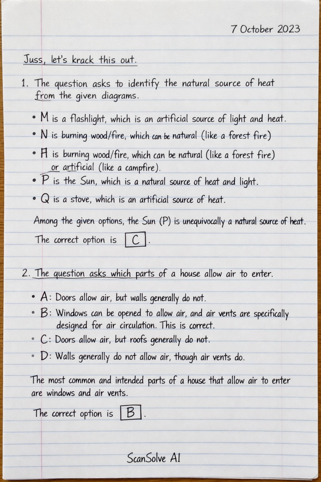 Handwritten step-by-step solution preview