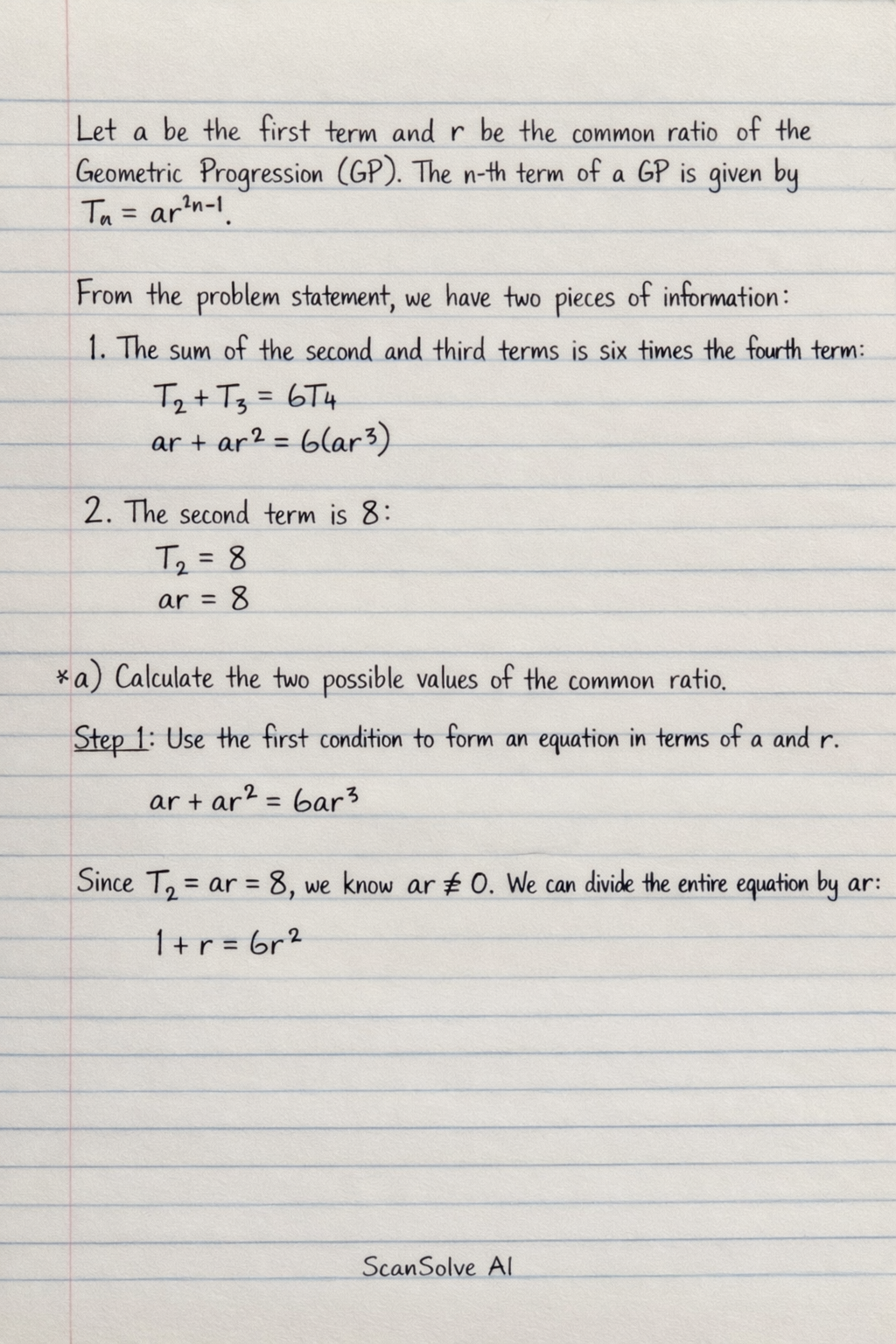 Handwritten step-by-step solution preview