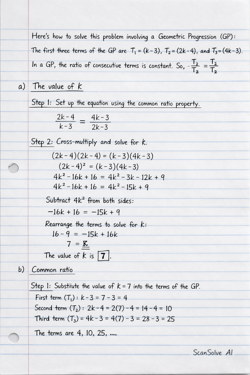 Handwritten step-by-step solution preview