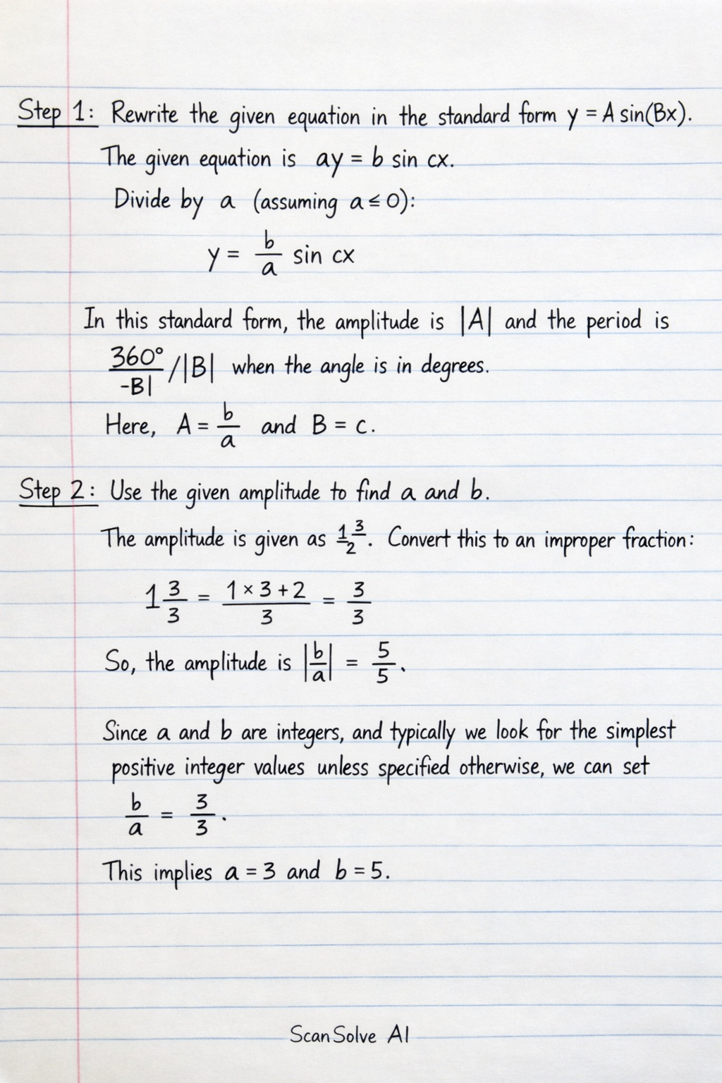 Handwritten step-by-step solution preview