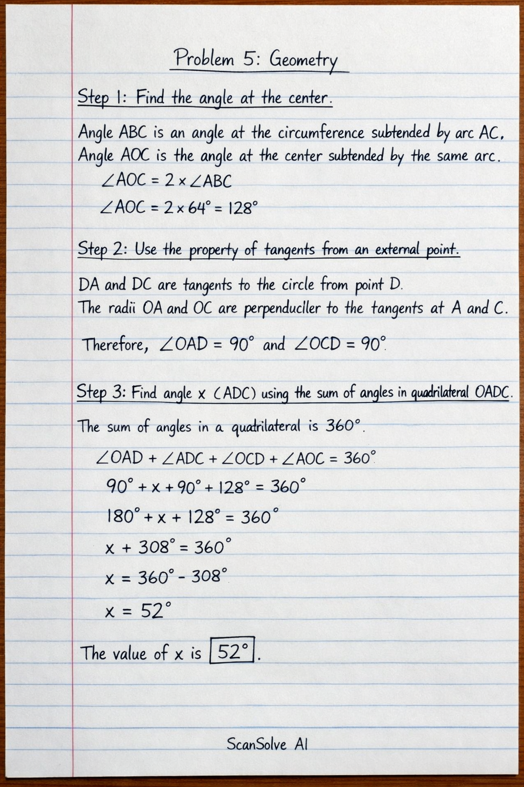 Handwritten step-by-step solution preview