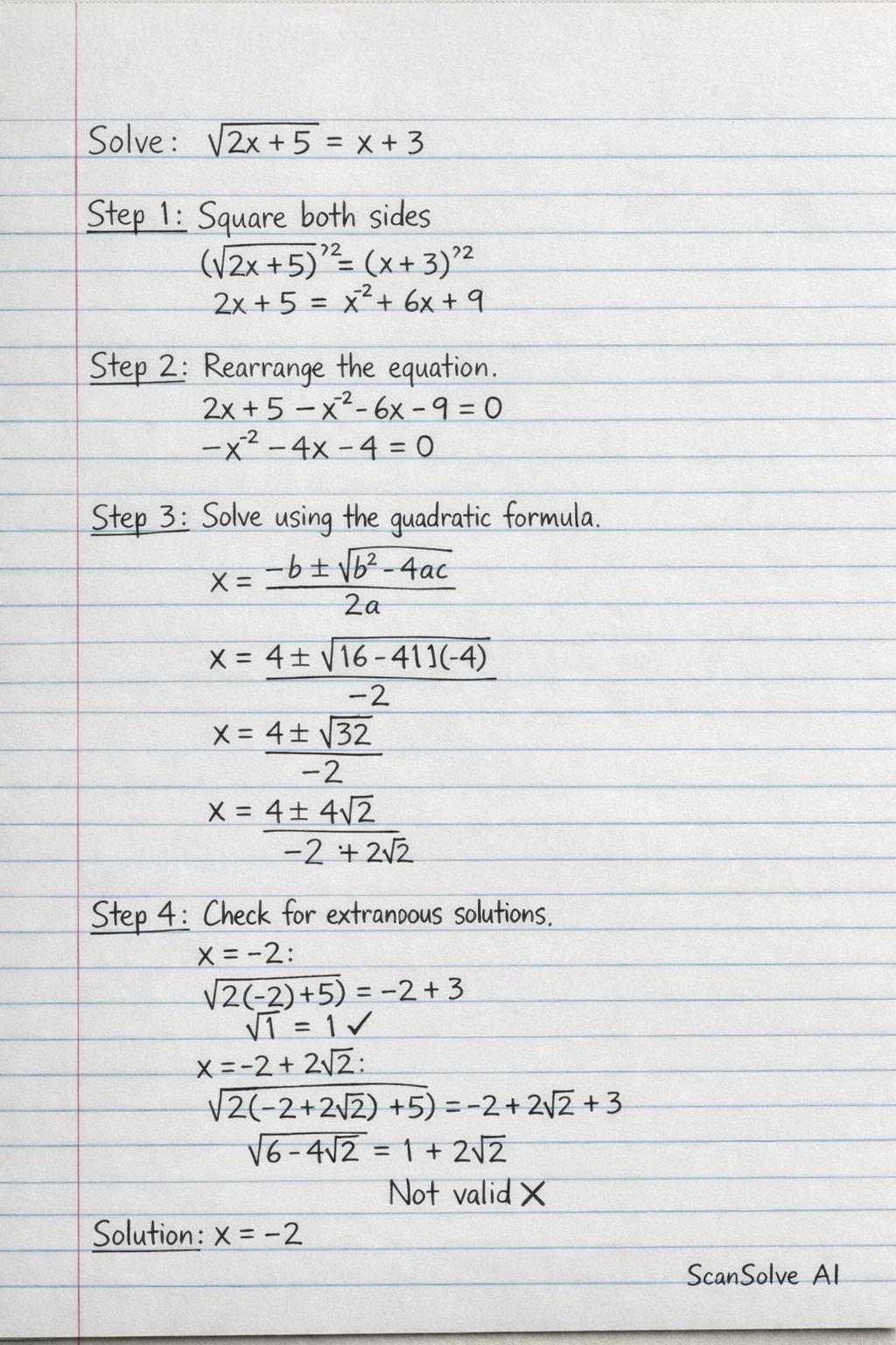 Handwritten step-by-step solution preview