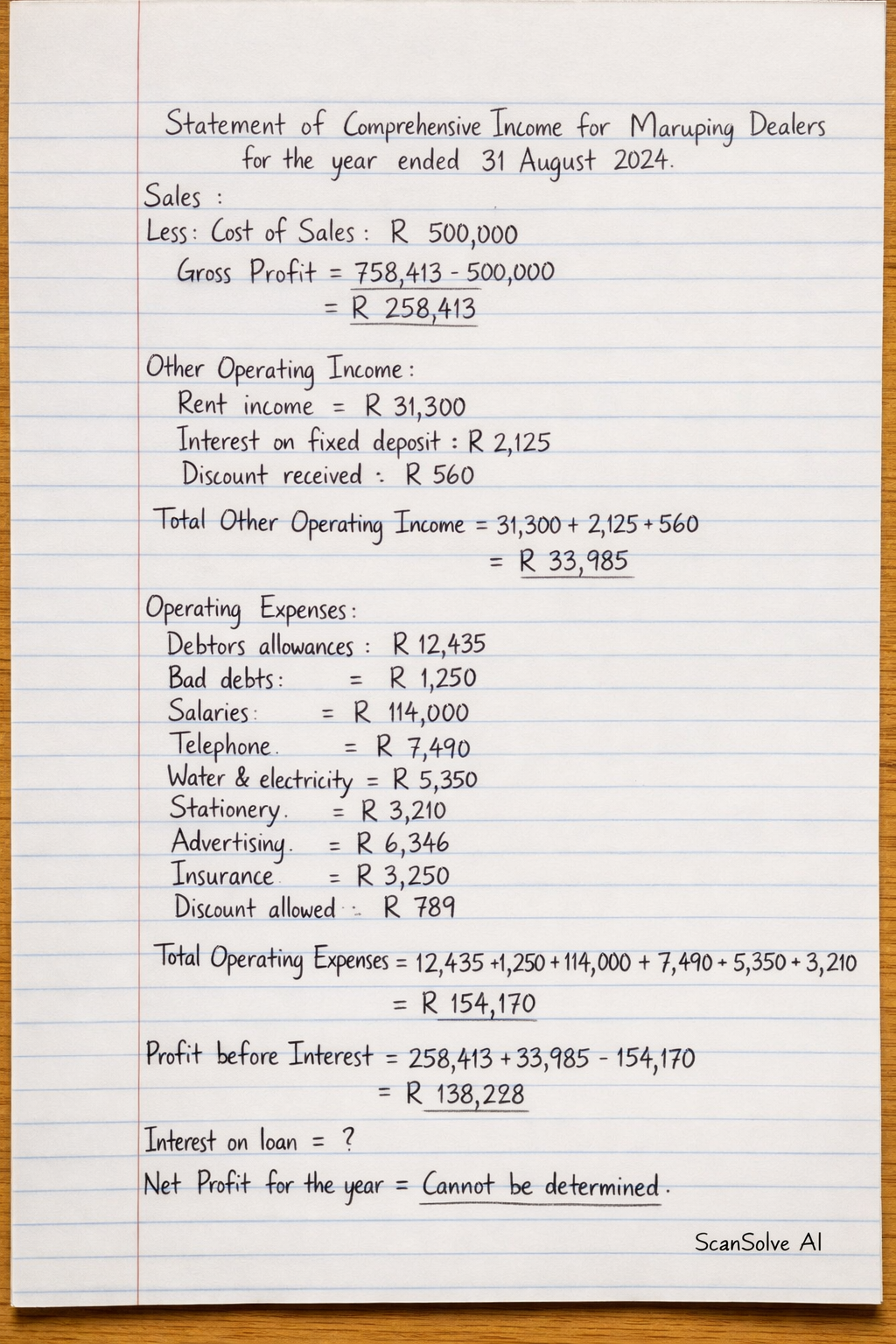 Handwritten step-by-step solution preview