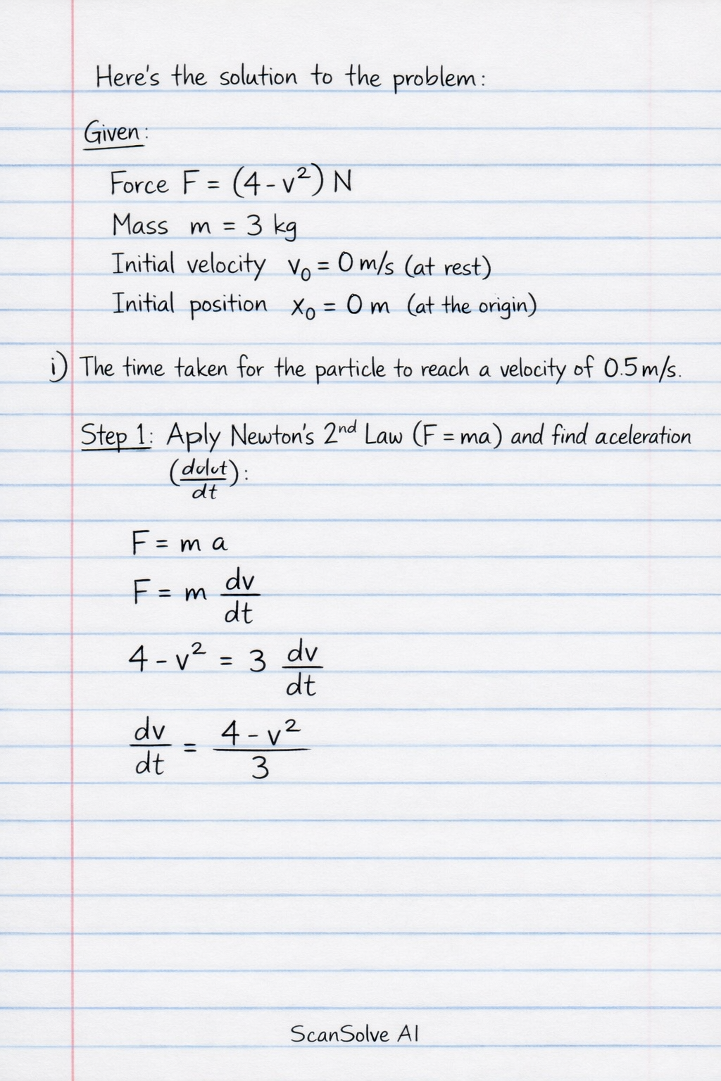 Handwritten step-by-step solution preview
