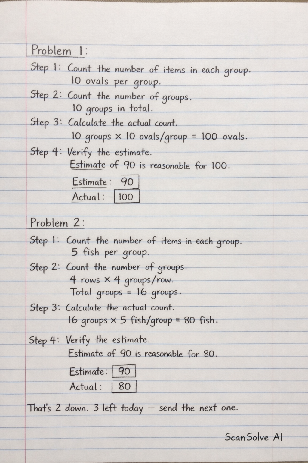 Handwritten step-by-step solution preview