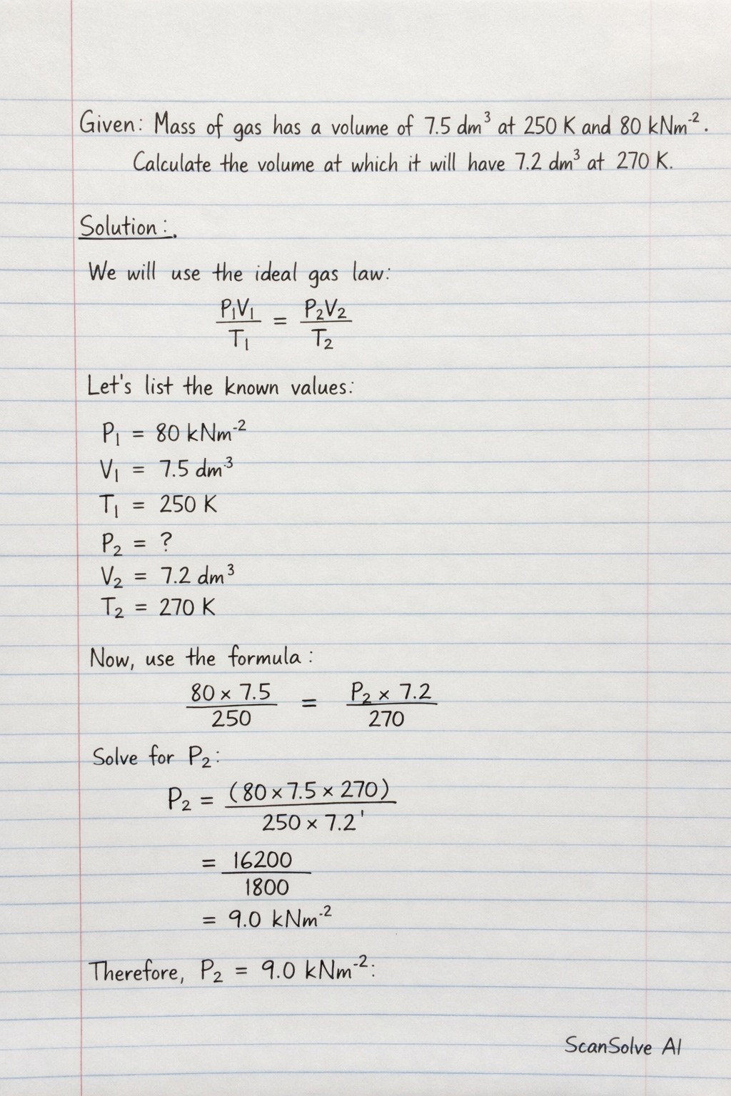 Handwritten step-by-step solution preview