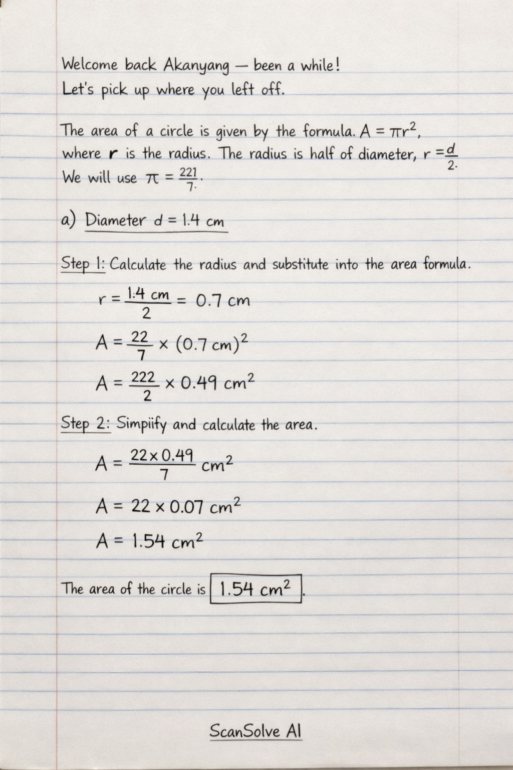 Handwritten step-by-step solution preview